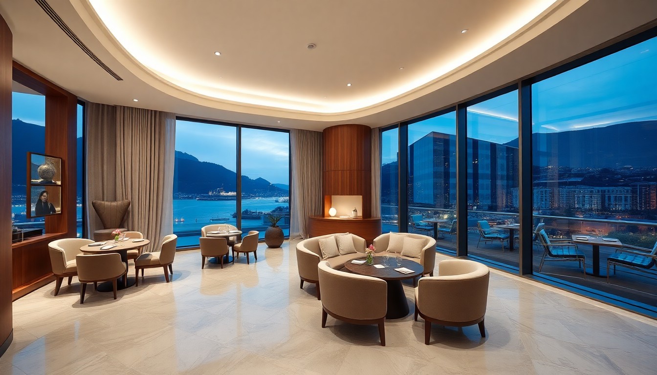 Swissotel lüks iç mekan ve Boğaz manzarası